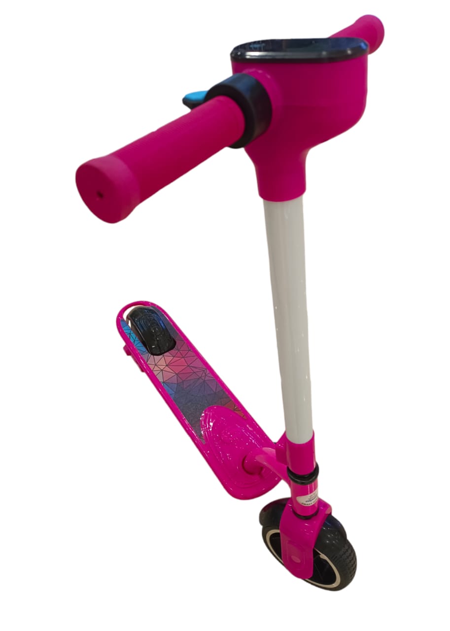 Kids Foldable E-Scooter, Dark Pink, Right side view
