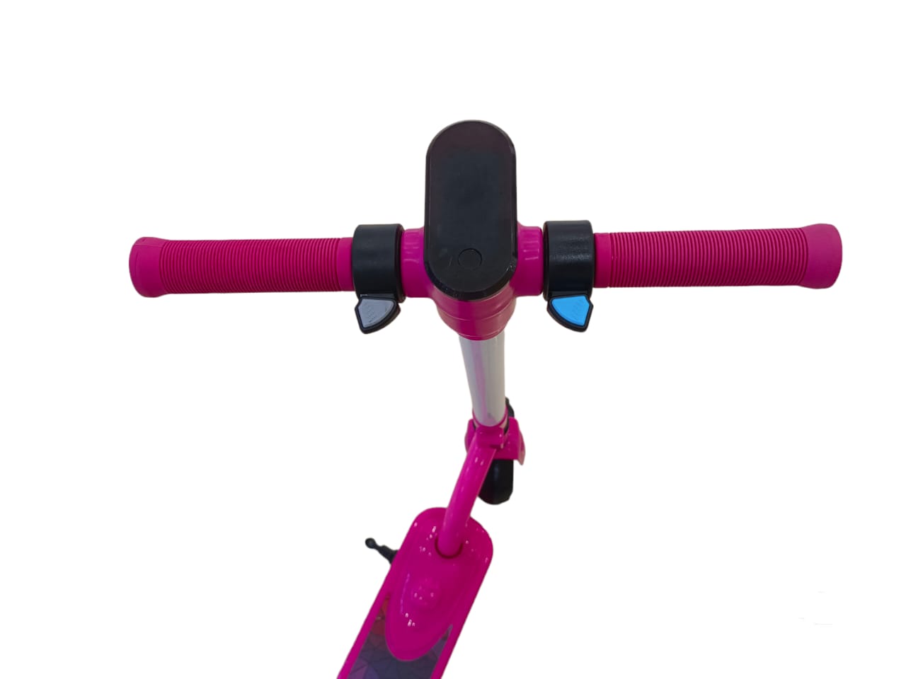 Kids Foldable E-Scooter, Dark Pink, Handle Bar View
