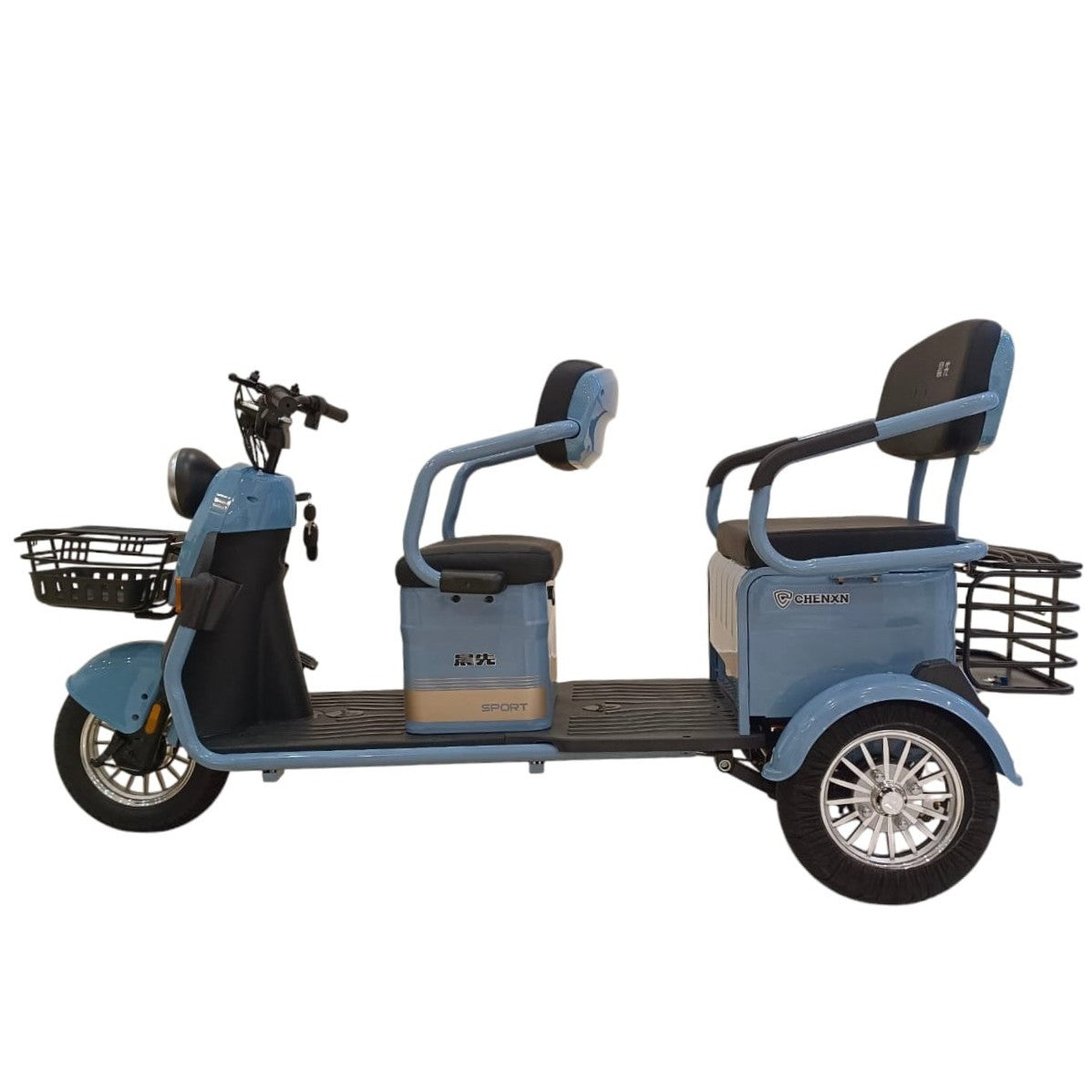 T30 Big Size Three Wheel 3 Seaters Heavy Duty Passenger Electric Mobility Scooter | Wide Seats | Ample Leg Space |