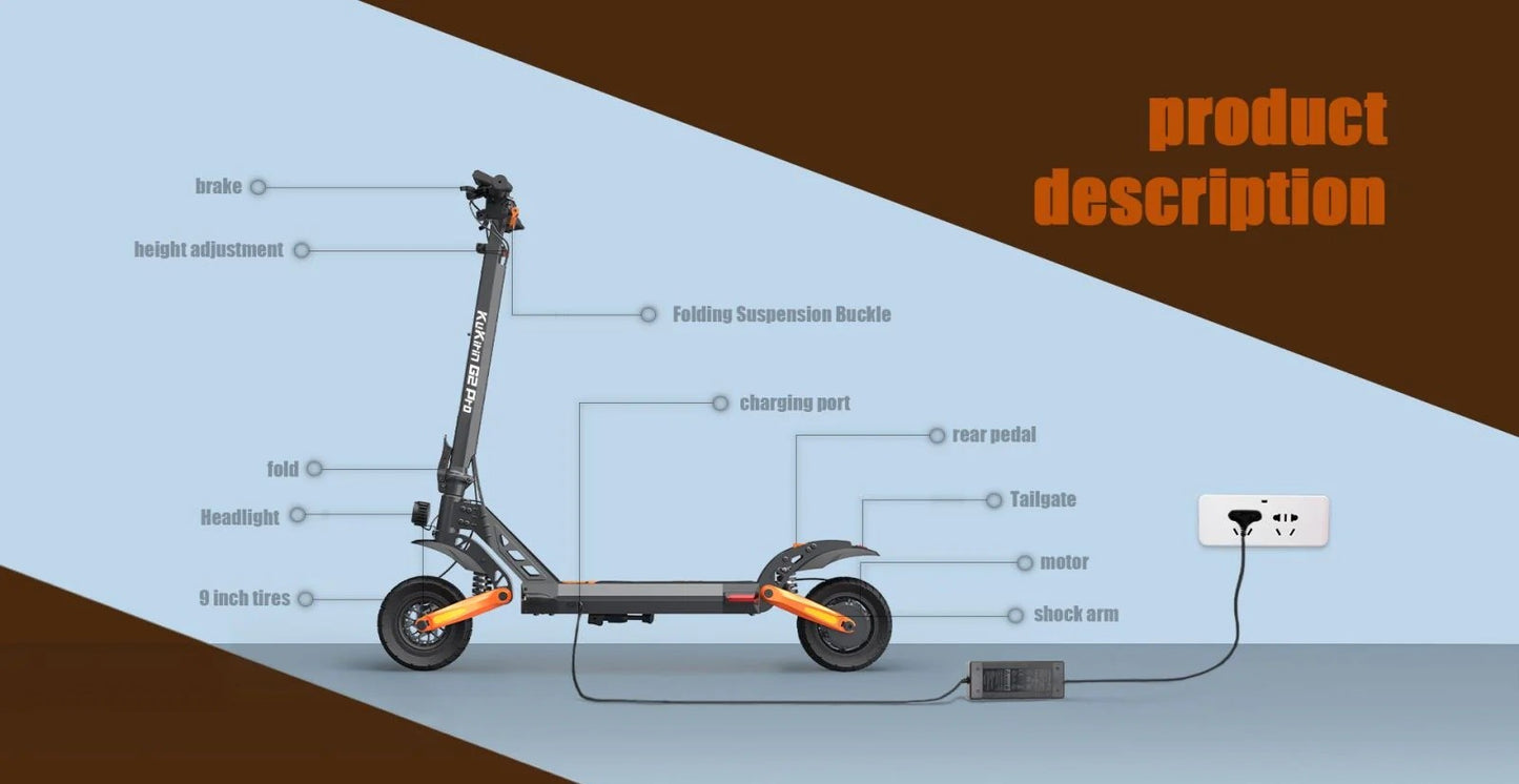 Kugoo G2 PRO E-Scooter With/Without Seat-GIGILHUB