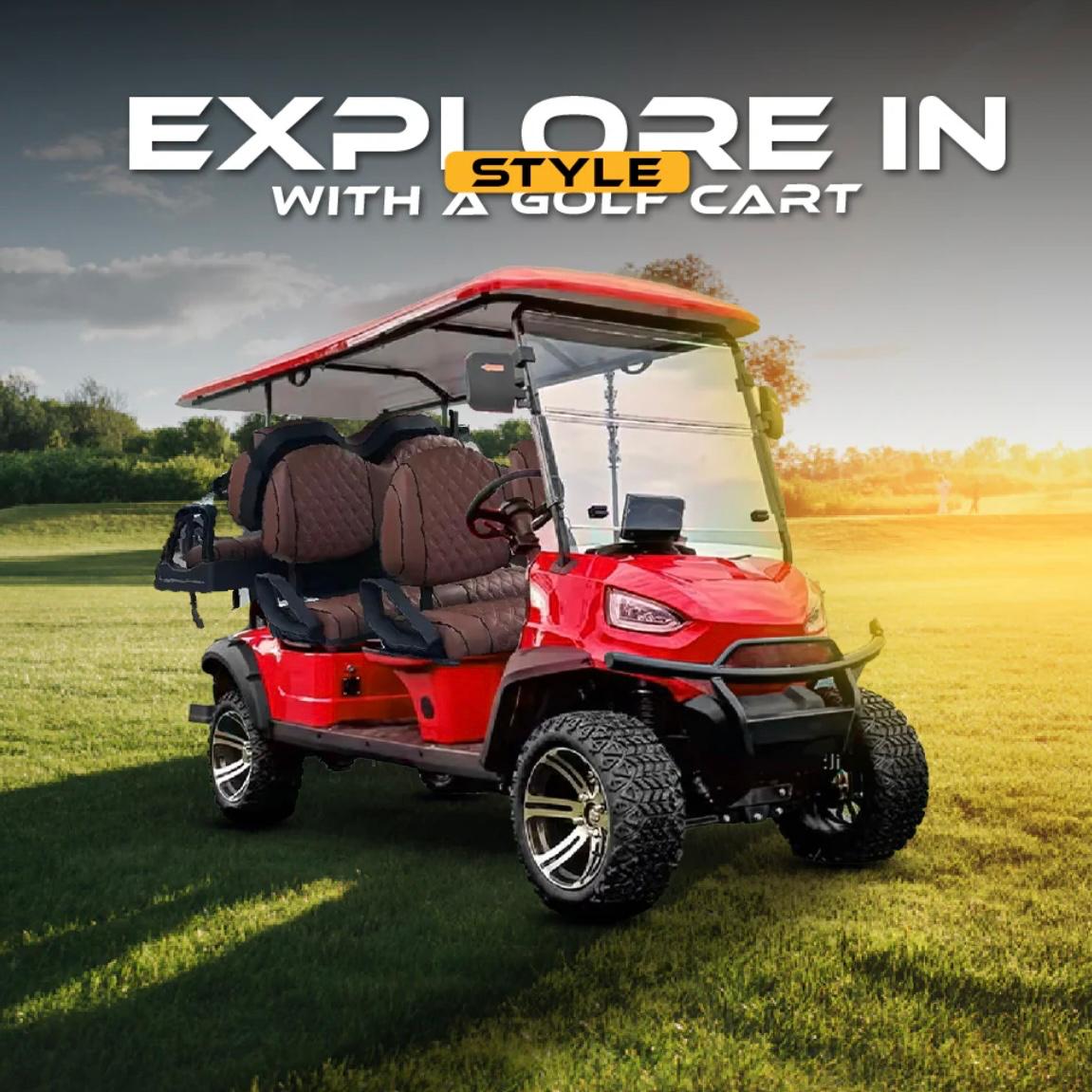 GIGILHUB Six Seater High Quality Golf Cart With Sound Bar