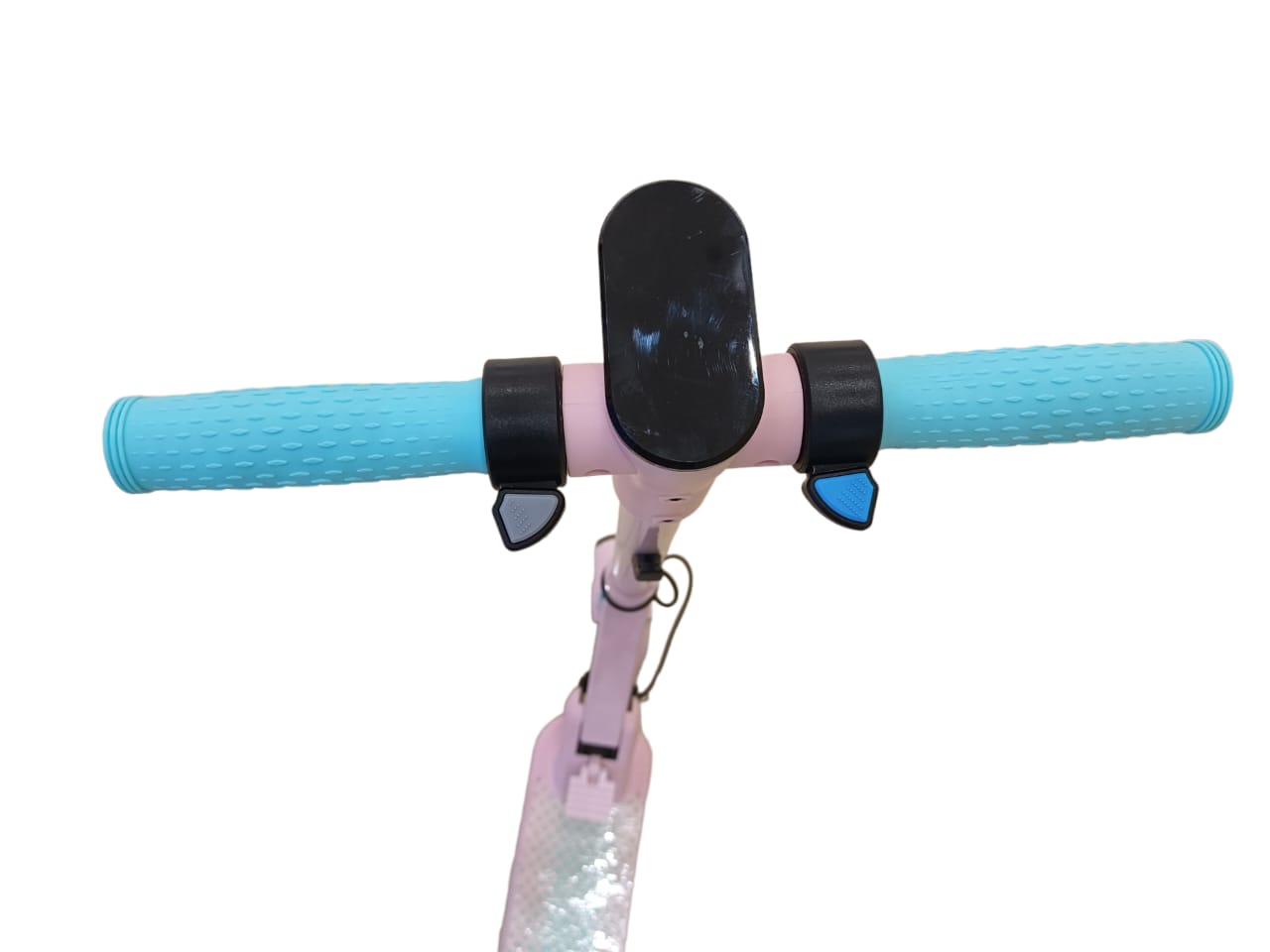 Kids Folding E-Scooter, Light Pink, Handle bar