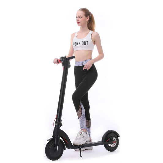 X7 500w Foldable E-Scooter With Replaceable/Detachable Lithium Battery, 8.5 inches Pneumatic tires (Black)